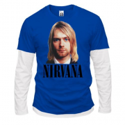Лонгслив комби  с Курт Кобейном (Nirvana)