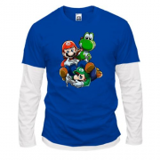 Комбинированный лонгслив с Марио и черепахой 2
