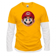 Комбинированный лонгслив с Марио