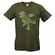Футболка с динозавром и надписью "Т rex neon"