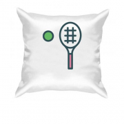 Подушка с ракеткой и теннисным мячом
