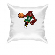 Подушка с медведем баскетболистом