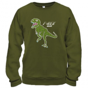Свитшот с динозавром и надписью "Т rex neon"