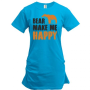 Туника с надписью "Медведи делают меня счастливее"