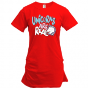 Подовжена футболка Unicorns are real