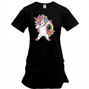 Подовжена футболка Rainbow Unicorn