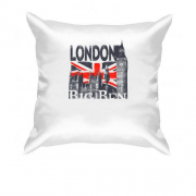 Подушка с надписью "London Big Ben"