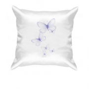Подушка з фіолетовими метеликами