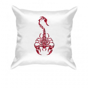 Подушка с красным скорпионом