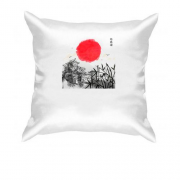 Подушка с японским пейзажем