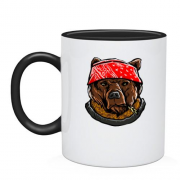 Чашка с медведем гангстером