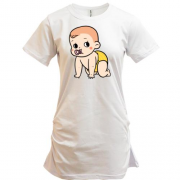 Подовжена футболка з маленькою дитиною
