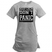 Подовжена футболка Keep Calm Don't Panic