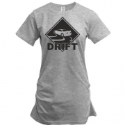 Подовжена футболка з написом "Дрифт"