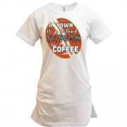 Подовжена футболка Scream coffee