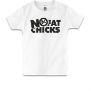 Детская футболка с надписью "No fat chicks"