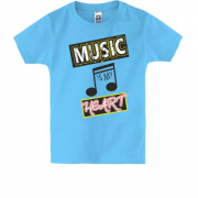 Детская футболка Music is my heart