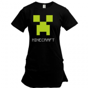 Подовжена футболка Minecraft logo grey
