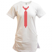 Подовжена футболка з краваткою 2