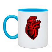 Чашка с сердцем гранатой