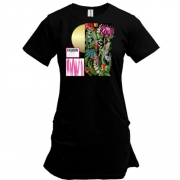 Подовжена футболка Fashion Basic Flowers