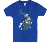 Детская футболка The life under water с китом