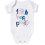 Детское боди Faith Hope Peace