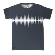 3D футболка с волной звука