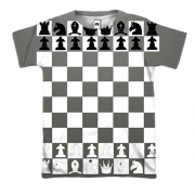 3D футболка с шахматной доской
