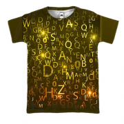 3D футболка со светящимися буквами