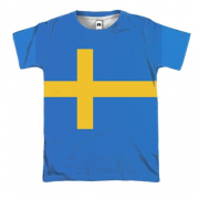 3D футболка с флагом Швеции