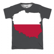 3D футболка с флагом Польши