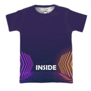 3D футболка з написом "Inside"