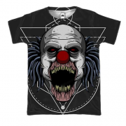 3D футболка зі злим клоуном