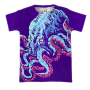 3D футболка с трехглазым осьминогом