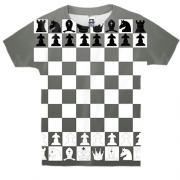Детская 3D футболка с шахматной доской