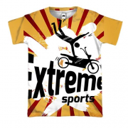 3D футболка extreme sport bike