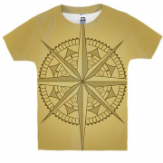 Детская 3D футболка с песчаным компасом