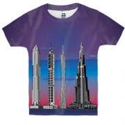 Детская 3D футболка с небоскребами