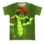 3D футболка с зеленым дракончиком