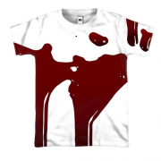 3D футболка с каплями крови