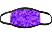 Багаторазова маска для обличчя Purple low poly