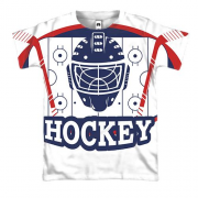 3D футболка с вратарем хоккеистом