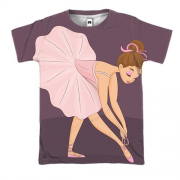 3D футболка з маленькою балериною