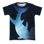 3D футболка с рогатой акулой
