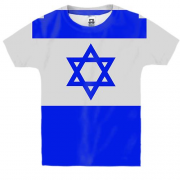 Детская 3D футболка с флагом Израиля