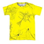 3D футболка с пауками и паутиной