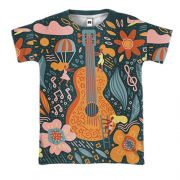 3D футболка з іспанською гітарою