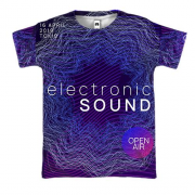 3D футболка Electronic sound