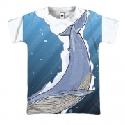 3D футболка с огромным китом